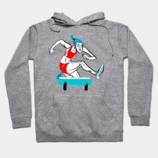 Woman Hurdling Hoodie